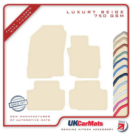 Mitsubishi Eclipse Cross Manual 2017 onwards Beige Luxury Velour Tailored Car Mats HITECH