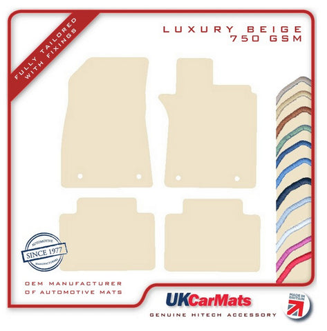 MG GS 2015 onwards Beige Luxury Velour Tailored Car Mats HITECH