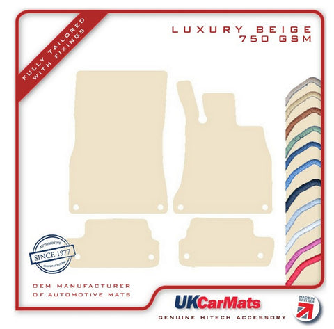 Mercedes S Class (C217) Coupe 2014 onwards Beige Luxury Velour Tailored Car Mats HITECH