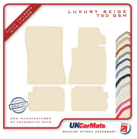 Mercedes S Class (W126) Coupe 1982-1992 Beige Luxury Velour Tailored Car Mats HITECH