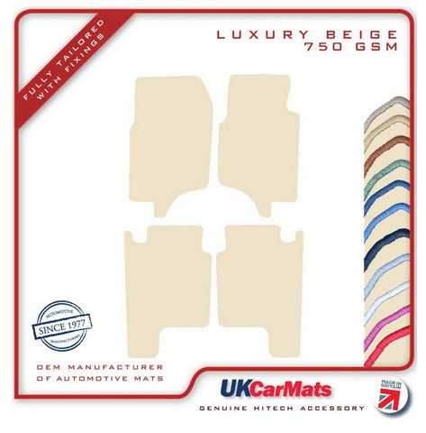 Mitsubishi Shogun LWB 1991-2000 Beige Luxury Velour Tailored Car Mats HITECH