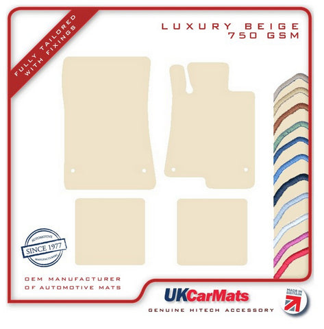 Mercedes SLC 2016 onwards Beige Luxury Velour Tailored Car Mats HITECH