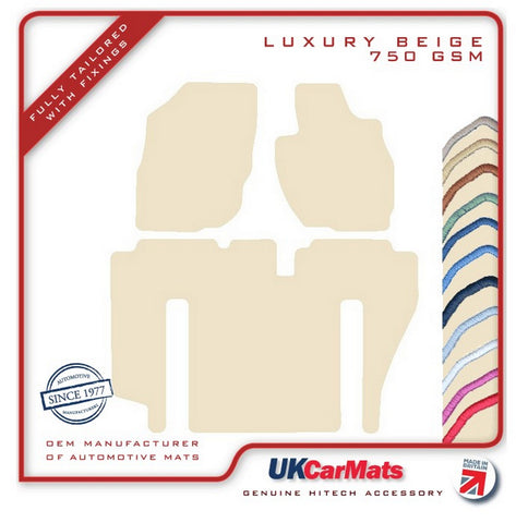 Mitsubishi RVR 1997-2002 Beige Luxury Velour Tailored Car Mats HITECH