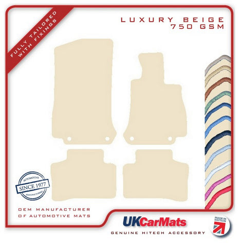 Mercedes GLC Class (W253) X253/C253 2015-2022 Beige Luxury Velour Tailored Car Mats HITECH