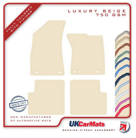 MG ZS Manual 2017-2024 Beige Luxury Velour Tailored Car Mats HITECH