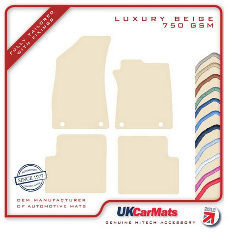 MG ZS Automatic 2017 onwards Beige Luxury Velour Tailored Car Mats HITECH