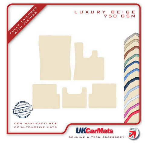 Mercedes G Class (W463) With Cupholder 2008-2018 Beige Luxury Velour Tailored Car Mats HITECH