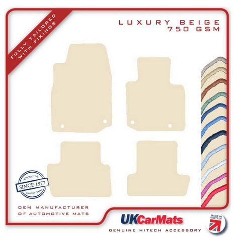 Mazda MX-30 EV 2020 onwards Beige Luxury Velour Tailored Car Mats HITECH
