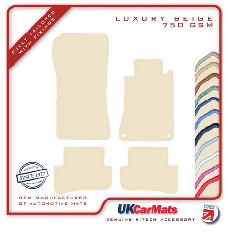 Mercedes C Class CL203 Sportcoupe 2000-2008 Beige Luxury Velour Tailored Car Mats HITECH