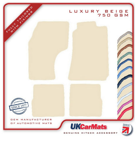 Nissan 200SX 1989-1994 Beige Luxury Velour Tailored Car Mats HITECH