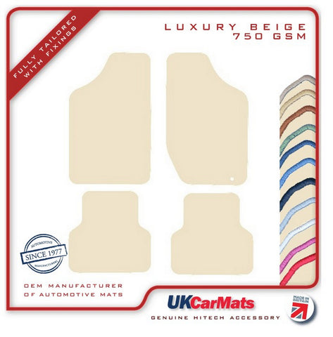 Nissan Micra Mk1 1982-1992 Beige Luxury Velour Tailored Car Mats HITECH