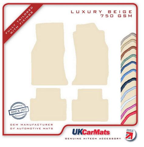 Nissan 300ZX 1986-1989 Beige Luxury Velour Tailored Car Mats HITECH