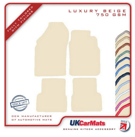 Nissan Micra Mk2 1992-2003 Beige Luxury Velour Tailored Car Mats HITECH