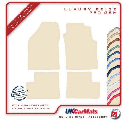 Nissan Sunny 5dr 1991-1995 Beige Luxury Velour Tailored Car Mats HITECH