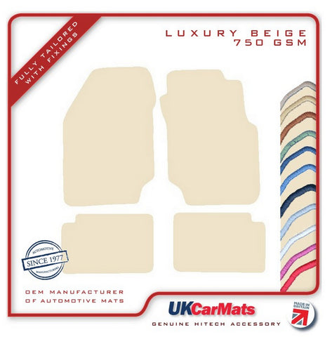 Nissan Sunny 3dr 1991-1995 Beige Luxury Velour Tailored Car Mats HITECH