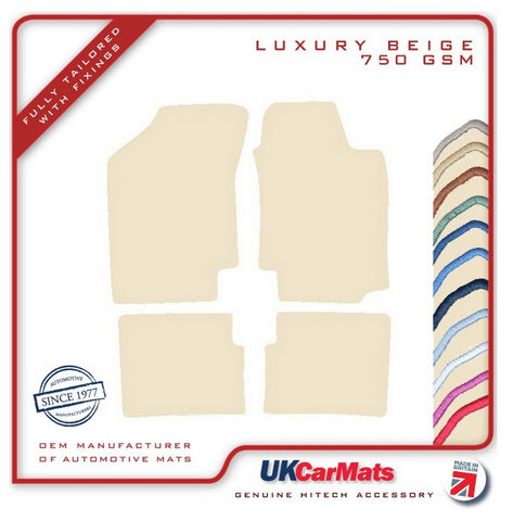 Nissan Sunny 5dr 1989-1989 Beige Luxury Velour Tailored Car Mats HITECH