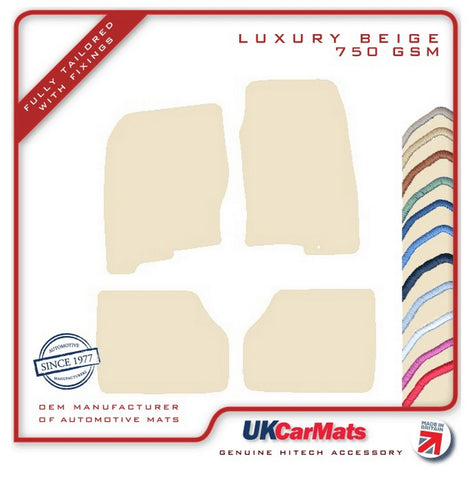 Nissan Navara 2005-2010 Beige Luxury Velour Tailored Car Mats HITECH