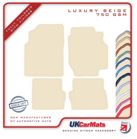 Nissan Almera 5dr 2000-2006 Beige Luxury Velour Tailored Car Mats HITECH