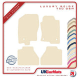 Nissan Navara 2010-2015 Beige Luxury Velour Tailored Car Mats HITECH