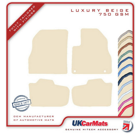 Nissan Leaf 2010-2013 Beige Luxury Velour Tailored Car Mats HITECH