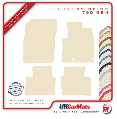 Nissan Qashqai 2021 onwards Beige Luxury Velour Tailored Car Mats HITECH