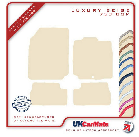 Nissan Micra Mk3 Facelift K12C (With Oem Fixing) 2008-2010 Beige Luxury Velour Tailored Car Mats HITECH
