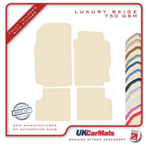 Peugeot 406 1996-2004 Beige Luxury Velour Tailored Car Mats HITECH