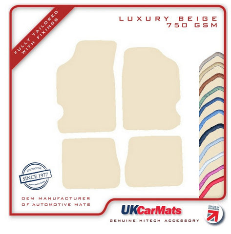 Peugeot 106 2000-2004 Beige Luxury Velour Tailored Car Mats HITECH
