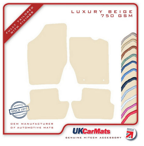 Peugeot 307 2001-2006 Beige Luxury Velour Tailored Car Mats HITECH