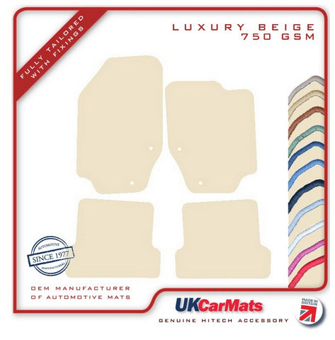 Peugeot 307 Coupe Cabriolet 2003-2006 Beige Luxury Velour Tailored Car Mats HITECH