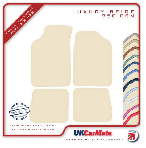 Peugeot 106 Rallye Series 2 1997-2003 Beige Luxury Velour Tailored Car Mats HITECH