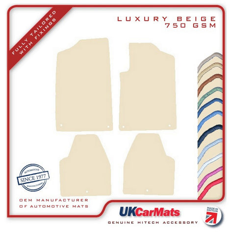 Peugeot 607 2000-2006 Beige Luxury Velour Tailored Car Mats HITECH