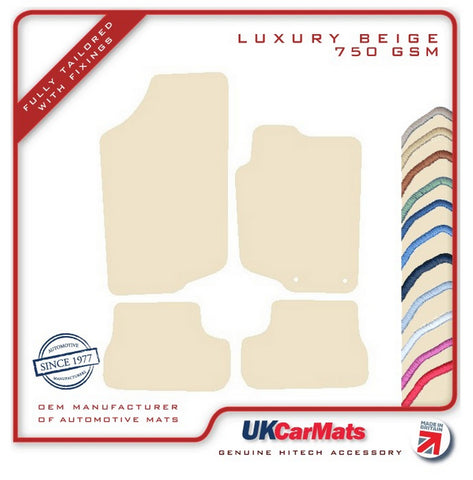 Peugeot 207 CC 2007 onwards Beige Luxury Velour Tailored Car Mats HITECH