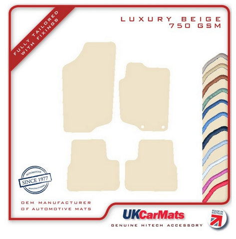 Peugeot 207 2006-2014 Beige Luxury Velour Tailored Car Mats HITECH