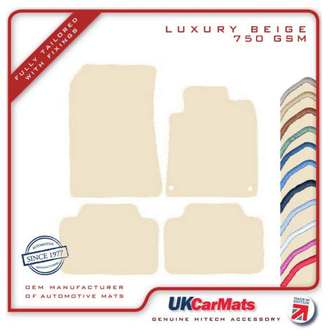 Peugeot 407 2004-2011 Beige Luxury Velour Tailored Car Mats HITECH
