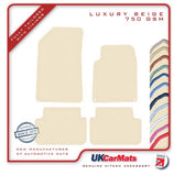 Peugeot 407 Coupe 2006-2010 Beige Luxury Velour Tailored Car Mats HITECH