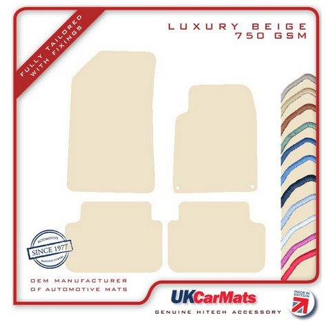 Peugeot 407 Coupe 2006-2010 Beige Luxury Velour Tailored Car Mats HITECH