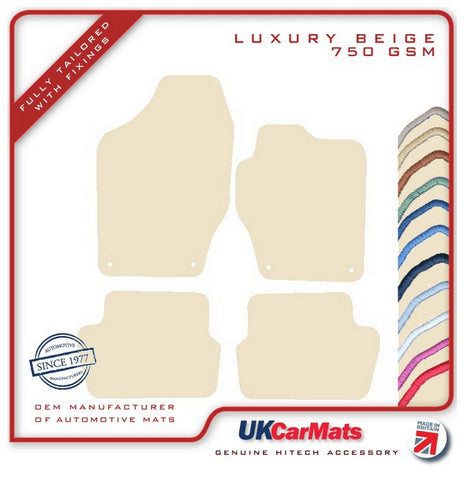 Peugeot 308 2007-2013 Beige Luxury Velour Tailored Car Mats HITECH