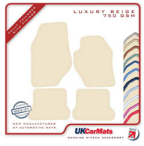 Peugeot 308 CC 2009 onwards Beige Luxury Velour Tailored Car Mats HITECH