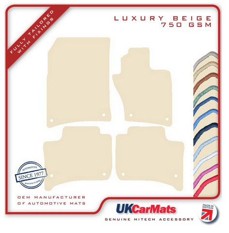 Porsche Cayenne 2nd generation 2010-2018 Beige Luxury Velour Tailored Car Mats HITECH