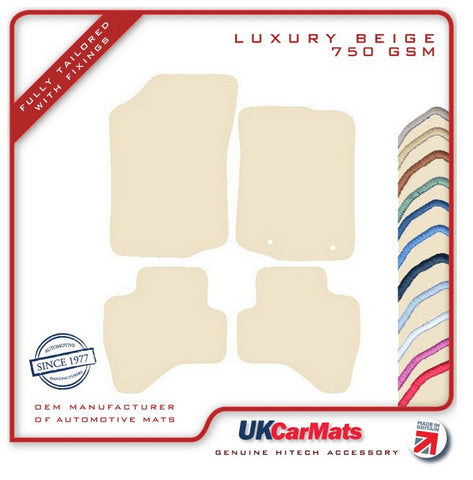 Peugeot 108 2014 onwards Beige Luxury Velour Tailored Car Mats HITECH