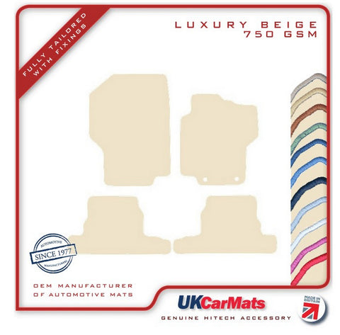 Peugeot 1007 2004-2009 Beige Luxury Velour Tailored Car Mats HITECH