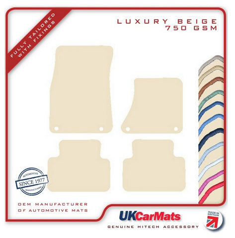 Porsche Macan 2014 onwards Beige Luxury Velour Tailored Car Mats HITECH