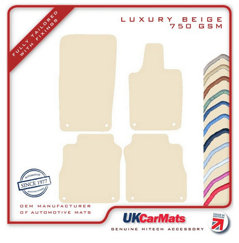 Porsche Panamera (970) LWB 2009-2016 Beige Luxury Velour Tailored Car Mats HITECH