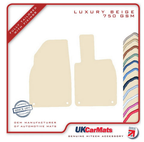Porsche Cayman (982) 2016 onwards Beige Luxury Velour Tailored Car Mats HITECH