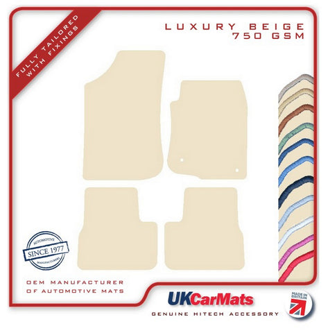 Peugeot 2008 2013-2019 Beige Luxury Velour Tailored Car Mats HITECH