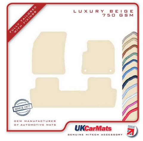 Peugeot 5008 2017-2024 Beige Luxury Velour Tailored Car Mats HITECH