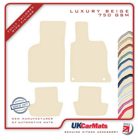 Porsche 911 (992) 2019 onwards Beige Luxury Velour Tailored Car Mats HITECH