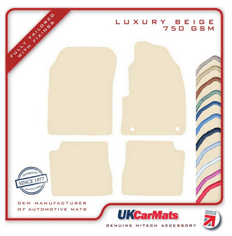 Peugeot e-2008 Electric 2019 onwards Beige Luxury Velour Tailored Car Mats HITECH