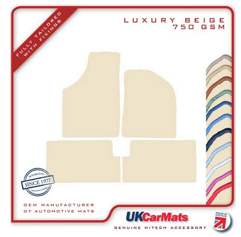 Renault Fuego 1986-1986 Beige Luxury Velour Tailored Car Mats HITECH